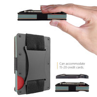 Dompet Logam Ultra Tipis dengan Logo Kustom OEM, Dilengkapi Proteksi RFID, Tempat Kartu Kredit, Dompet Aluminium Tahan Lama untuk Pria, Cocok untuk Perdagangan
