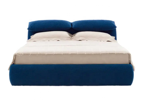 <span class=keywords><strong>Lit</strong></span> de rangement en <span class=keywords><strong>tissu</strong></span> italien nordique moderne bleu doux matelas meubles - Product Image 5