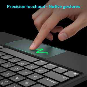 Funda con Teclado Laudtec New F95 con Hub de Expansión <span class=keywords><strong>4</strong></span> en 1, Sin Necesidad de Bluetooth y Activación/Desactivación Automática para <span class=keywords><strong>iPad</strong></span> Series de <span class=keywords><strong>12</strong></span>.<span class=keywords><strong>9</strong></span>/13 Pulgadas - Product Image 3