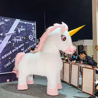 Maßgefertigtes Cartoon-Werbemaskottchen: Aufblasbares Einhorn-Pferd aus PVC, Wasserdicht für Partydekoration