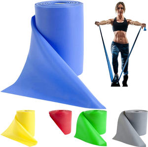Bandes de résistance colorées en tissu, antidérapantes, à boucles larges, pour squats, yoga, entraînement des hanches et fitness - Product Image 6