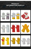 Gants de travail en cuir de vachette pleine fleur, en cuir de mouton, pour la soudure et la sécurité industrielle – Vente en gros usine