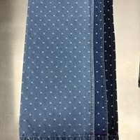 Tissu en jean à pois bleus, motif à pois, délavage vintage pour pantalons, vestes, jupes, robes et vêtements