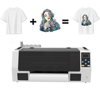 Imprimante DTF automatique fournie avec tête d'impression XP600 de 33 cm de large pour rouleaux de T-shirts A3 A4 pour impression DTF directe sur vêtement