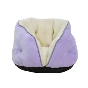 最新的可折叠中国新设计纯色空白圆形狗床供应商