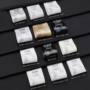 Étiquette de soin des vêtements lavable OEM <span class=keywords><strong>d</strong></span>'usine, imprimée par transfert thermique, en tissu polyester-coton, prix abordable, conception gratuite, livraison rapide - Product Image 6