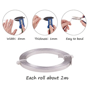 Bonsái al por mayor, <span class=keywords><strong>alambre</strong></span> <span class=keywords><strong>plano</strong></span> <span class=keywords><strong>de</strong></span> <span class=keywords><strong>aluminio</strong></span>, accesorios <span class=keywords><strong>para</strong></span> hacer joyas DIY - Product Image 4