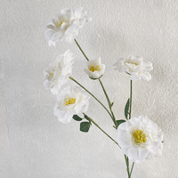 Fleur de pivoine artificielle bleue en soie, branche d'arrangement floral, pour cérémonie de mariage, décoration intérieure, accessoire de photographie