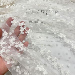 Jacquard Phong Cách Hoa Nhỏ Lolita Đầu Trang Trí Lưới Vải Thoáng Khí Đổ Xô Lưới Thêu Dọc Dải Móc Vải - Product Image 2