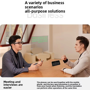 แว่นตาแปลภาษาอัจฉริยะพร้อมหน้าจอสี OLED ระบบสัมผัสไร้สายผู้ช่วย Ai สำหรับการแปล<span class=keywords><strong>ภาษา</strong></span>เพลงและการโทร - Product Image 3