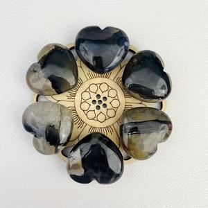 Vente en gros d'agates volcaniques naturelles CrystalHola, cœur sculpté, haute qualité, tendance bohème, souvenir, cadeau, décoration intérieure - Product Image 3