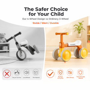 Carro Deslizante <span class=keywords><strong>de</strong></span> 4 Ruedas para Niños, Antivuelco, Juguete Montable para Bebés con Ruedas Silenciosas, Andador para Niños Pequeños <span class=keywords><strong>de</strong></span> 12 a 36 Meses - Product Image 5