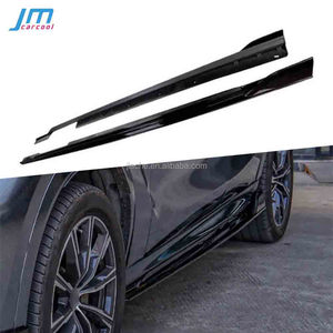 ABS nero lucido minigonne laterali grembiuli Lip per <span class=keywords><strong>BMW</strong></span> X6 G06 M <span class=keywords><strong>Sport</strong></span> 2020- 2022 minigonne laterali auto estensione Lip Spoiler Carbon Look - Product Image 1