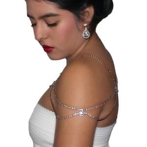 سلسلة كتف مثيرة متعددة الطبقات من أحجار الراين للنساء، مجوهرات للجسم على الموضة الأوروبية والأمريكية للحفلات - Product Image 5