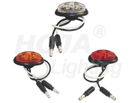 Feu de positionnement et de dégagement LED ovale mini de 3/4 pouce pour camion et remorque, conforme SAE/DOT/FMVSS108