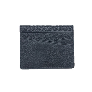 Zenos Pebble Pattern Leather Slim Credit Card Case with Slanted Slots Soft Cowhide No Closure Cards & <b>ID</b> <b>Holder</b> - Product Image 1
