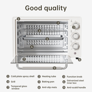 Horno Eléctrico Combinado 3 en 1 de Fábrica OEM, <span class=keywords><strong>Mini</strong></span> Horno Eléctrico de 12l/13 Litros, Color Rosa, para Repostería Casera y Pasteles - Product Image 6