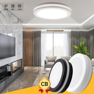Modern Minimalism High Brightness White And Black 20W 30W 40W IP65 Round LED Ceiling Lights For Living Room
