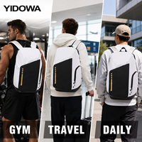 Sac à dos de sport multifonctionnel avec compartiment latéral pour chaussures, pochette indépendante pour ordinateur portable, poche latérale pour bouteille, sac d'école, sac de sport