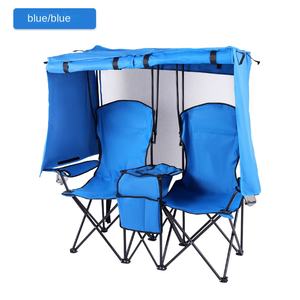 <span class=keywords><strong>Chaise</strong></span> lune double pliable Highwin <span class=keywords><strong>avec</strong></span> <span class=keywords><strong>auvent</strong></span> Oxford intégré, design moderne pour le camping en plein air, la plage et la pêche - Product Image 1