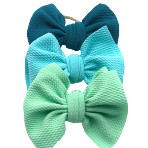 Solid Baby Headband Bullet Fabric Nylon Elastic <strong>Hair</strong> <strong>Bands</strong> Newborn <strong>Boys</strong> Girls Handmade Bow Knot Headwraps Fashion Accessories - Product Image 4