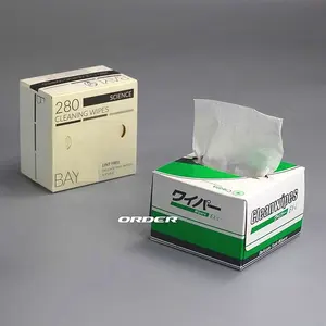 Kotak Pop-up serbaguna Sains kain lap pembersih bebas serat tugas halus dalam produk optik dan peralatan lab