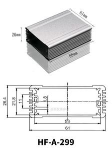Caja de Aluminio Extruido para Amplificador, Carcasa para PCB con Recubrimiento en Polvo, Disipador de Calor, IP54, Aleación de Aluminio 6063, Caja para Proyectos - Product Image 4
