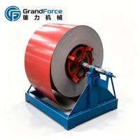 Démêlleur de bobines en acier à mandrin manuel GrandForce, système complet de ligne de formage de rouleaux, garantie 3 ans, matériaux de construction