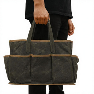 Bolsa de Herramientas Portátil con 11 Bolsillos Exteriores y Asa Reforzada para Organizar Herramientas de Jardinería, Electricista y Bricolaje - Product Image 3