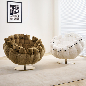 Cadeira de luxo animal pelúcia com ursinhos de pelúcia, cisnes ou flamingos-Unique Designer Lounge <span class=keywords><strong>Chair</strong></span> para sala de estar, quarto - Product Image 1