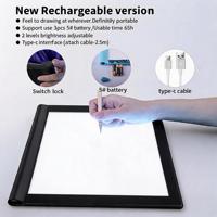 A4 Tragbares Diamant-Malerei LED-Lichtpad für Künstler zum Basteln, Skizzieren, Designen, Animieren, Kalligrafieren mit Dimmbarer Helligkeit