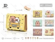 Portafoglio Tri-Fold Kabibala con Disegni Cartoon, 7 Pollici, in Materiale PU, Unisex per Uso Quotidiano - Product Image 1