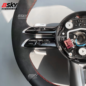 Volant en fibre de carbone pour <span class=keywords><strong>Mercedes</strong></span>-Benz W206 W205 W204 W222 W223 W213 W177 W463 <span class=keywords><strong>AMG</strong></span> GT GLS63 GLE63 SL63 G63 A45 C63 E63 - Product Image 4