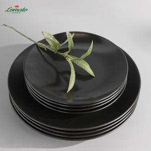 Bán Buôn <span class=keywords><strong>16Pcs</strong></span> Sẵn Sàng Để Tàu Màu Đen Trắng Màu Be Tráng Men Đồ Đá Matte Gốm Đồ Ăn Đặt Hiện Đại Tối Giản - Product Image 4