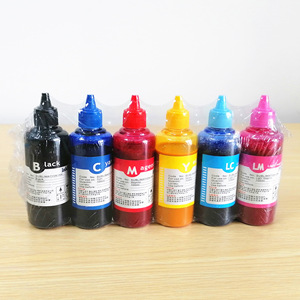 Juego de Tintas de Sublimación de 100 ml Cada Una para Impresión en Tazas con Colores Negro, Cian, Magenta, Amarillo, Cian Claro y Magenta Claro - Product Image 1