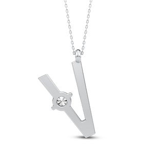 Collar con Colgante de Letra Mayúscula Personalizada, Diamante Cultivado en Laboratorio VVS VS EF, en Plata de Ley 925 con Acabado en Oro - Product Image 3