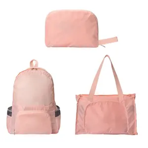 A dual-use skin backpack, foldable travel backpack, portable and portable storage light bag