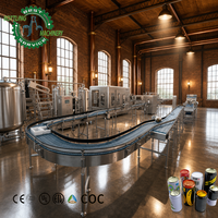 Ligne de mise en conserve directe usine 12000 canettes/heure avec dépalletiseur de canettes vides et sécheur par soufflage pour canettes en aluminium de 0 à 500 ml
