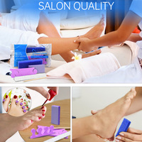Juego de Pedicura Profesional Desechable de 5 Piezas en Color Azul, Juego de Herramientas para Uñas 5 en 1, Venta al por Mayor