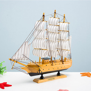 Décoration de maison moderne et écologique <span class=keywords><strong>Bateau</strong></span> <span class=keywords><strong>pirate</strong></span> en bois HYG13 Modèle Cadeau d'anniversaire Ornement pour style méditerranéen - Product Image 2