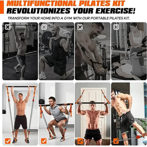 Kit de Barra de Pilates Multifuncional RS con Bandas de Resistencia Apilables de hasta 270 Libras, Juego de Barra de Pilates Portátil y Resistente para Gimnasio en Casa - Product Image 2