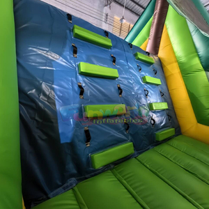 Structure gonflable commerciale de qualité supérieure pour fêtes en plein air, combo toboggan et parcours d'obstacles tropical pour enfants - Product Image 5