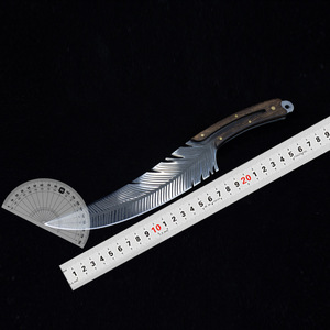 03633 patrón de plumas cuchillo para deshuesar de acero inoxidable mango de madera Longquan Home Chef fruta afilada cuchillo de cocina separado al por mayor - Product Image 4