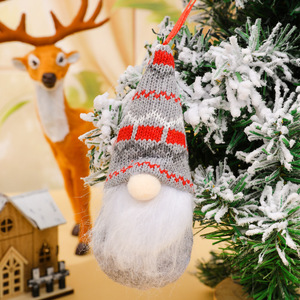 Adorno Colgante de Muñeco sin Rostro para Árbol de Navidad, Decoración Navideña de Estilo Nórdico, Muñeco de Punto de Moda, Venta al por Mayor - Product Image 2