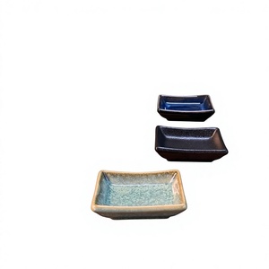 耀碧釉彩日式创意陶瓷长方形沾碟零食盘调味盘釉下彩装饰 - Product Image 1