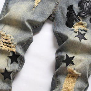 Jeans Homme Imprimé <span class=keywords><strong>Étoiles</strong></span> Street Style Mode, Vente en Gros, Année <span class=keywords><strong>2023</strong></span>, Très Vendu – Pantalons Homme Vintage Hip-Hop Punk - Product Image 4
