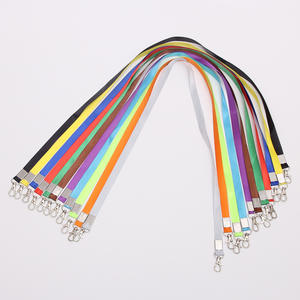 Lanière en polyester de 1,5 cm avec double crochet métallique pour cartes d'identité, badges, expositions, logo/nom de marque personnalisable - Product Image 1