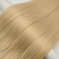 Fabricación de fábrica Precios al por mayor Doble dibujado Sin retorno Cabello Calidad superior Raw Virgin Russian Hair Extensiones de cabello de trama plana