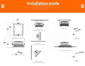 ไฟส่องสว่างแบบกันระเบิดสำหรับโรงงานและคลังสินค้า Ouhui IP66  กำลังไฟ 150-240 วัตต์  วัสดุอะลูมิเนียมหล่อขึ้นรูป  รับประกัน 5 ปี - Product Image 6