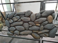Panneaux en pierre de champignon en polyuréthane PU blanc en pierre de grès, légers et isolants, pour la décoration murale extérieure